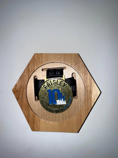 ERND – Wooden Hexagon Medal Holder | Single Medal Display